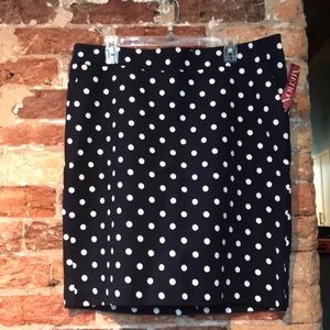 Spotty sassy navy blue polka dot skirt!